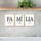 Kit 3 Quadros Decorativos Para Sala Família Composição Trio L