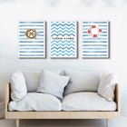 Kit 3 Quadros Decorativos Praianos - Motivacional 24x18cm - C