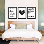 Kit 3 Quadros Decorativos Quero Ser Seu Par 45x34cm A3 (45 X