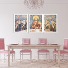 Kit 3 Quadros Decorativos Religião A Ceia Mosaico Abstrato
