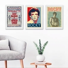 Kit 3 Quadros Decorativos Rocky Balboa vintage 45x34cm - Com