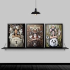 Kit 3 Quadros Decorativos Sagrado Feminino 33x24cm Moldura:ma