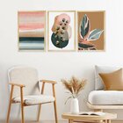 Kit 3 Quadros Decorativos Sala Estar Com Folhagens Plantas Co