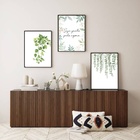 Kit 3 Quadros Decorativos Seja Grato - Plantas 45x34cm - Com