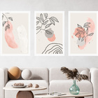 Kit 3 Quadros Decorativos Trio Consultório Luxo Clean