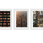 Kit 3 Quadros Decorativos Urban City Com Moldura Branca