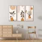 Kit 3 Quadros Decorativos Vasos Minimalistas