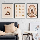 Kit 3 Quadros Decorativos Yoga- Poses 33x24cm Moldura:madeira