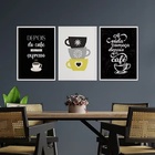 Kit 3 Quadros Depois Do Café Eu Me Expresso 33x24cm - Com Vid