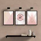 Kit 3 Quadros Extensão De Cílios 24x18cm Moldura:madeira Bran