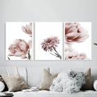 Kit 3 Quadros Fotografias Modernas Flores Rosê 33x24cm Moldur