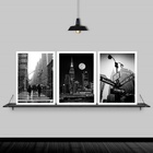Kit 3 Quadros Fotografias New York 45x34cm - Com Vidro Moldur