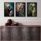 Kit 3 Quadros Fotografias Preta E Preto Velho 24x18cm - Com V