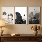 Kit 3 Quadros Fotos Cidade Rio De Janeiro Peb 33x24cm Moldura