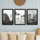 Kit 3 Quadros Fotos Cidade Rio De Janeiro Peb 33x24cm Moldura