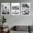 Kit 3 Quadros Fotos De Copacabana - Rio De Janeiro 33x24cm -