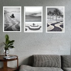 Kit 3 Quadros Fotos De Copacabana - Rio De Janeiro 45x34cm -