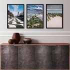 Kit 3 Quadros Fotos Rio De Janeiro- Cristo E Copacabana 45x34