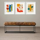 Kit 3 Quadros Grandes Abstratos Mulheres 60x48cm Moldura Bran