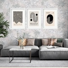 Kit 3 Quadros Grandes Bauhaus Ausstellung Collection 60x48cm