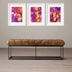 Kit 3 Quadros Grandes Cantoras - 60x48cm Moldura Branca