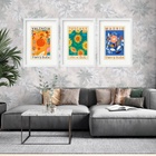 Kit 3 Quadros Grandes Flower Market Fiori E Piante Collection