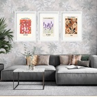 Kit 3 Quadros Grandes Flower Market Garden Collection 60x48cm