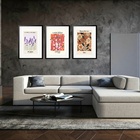 Kit 3 Quadros Grandes Flower Market Garden Collection 60x48cm