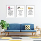 Kit 3 Quadros Grandes Frases De Motivação 60x48cm Moldura Bra