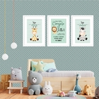 Kit 3 Quadros Grandes Infantil Filhotes Seja Forte E Corajoso