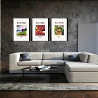 Kit 3 Quadros Grandes Matisse Collection 60x48cm Moldura Bran