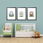 Kit 3 Quadros Grandes Quarto Infantil Filhotinhos I 60x48cm M