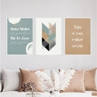 Kit 3 Quadros Ho'oponopono Abstrato 45x34cm - Com Vidro Moldu