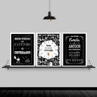 Kit 3 Quadros Hora De Beber Cerveja 24x18cm Moldura:madeira P