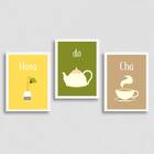 Kit 3 Quadros Hora Do Chá 45x34cm A3 (45 X 34)