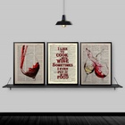 Kit 3 Quadros I Like To Cook With Wine 45x34cm - Com Vidro Mo