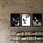 Kit 3 Quadros Jogo Xadrez - Motivacional 24x18cm Moldura:made