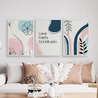 Kit 3 Quadros Love Faith Gratitude 24x18cm - Com Vidro Moldur