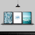 Kit 3 Quadros Mar Odayá Iemanjá 45x34cm - Com Vidro Moldura:m