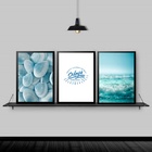 Kit 3 Quadros Mar Odayá Iemanjá 45x34cm - Com Vidro Moldura:m