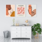 Kit 3 Quadros Matisse E Mulheres Abstratas 45x34cm Moldura Pr