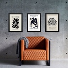 Kit 3 Quadros Matisse Picasso Preto E Nude 45x34cm - Com Vidr