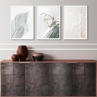 Kit 3 Quadros Minimalistas Brancos- Fotos Leveza 33x24cm Mold