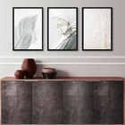 Kit 3 Quadros Minimalistas Brancos- Fotos Leveza 45x34cm - Co