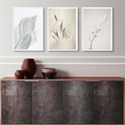 Kit 3 Quadros Minimalistas Fotografias Suaves Brancas 24x18cm