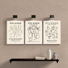 Kit 3 Quadros Minimalistas Posters De picasso 24x18cm - Com V