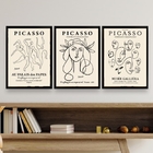 Kit 3 Quadros Minimalistas Posters De picasso 24x18cm - Com V