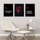 Kit 3 Quadros Motivacionais Empresa Esforço Resultado 33x24cm