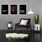 Kit 3 Quadros Motivacionais Empresa Objetivo Lobo 33x24cm Mol