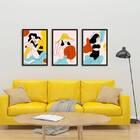 Kit 3 Quadros Mulheres Vamos A La Playa 33x24cm - Com Vidro M